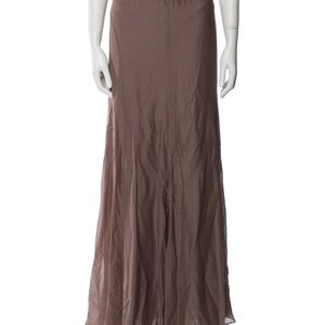 Halston Heritage  layered Elegant Brown Maxi Skirt